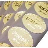 Etiqueta Adesiva Personalizada Dourada