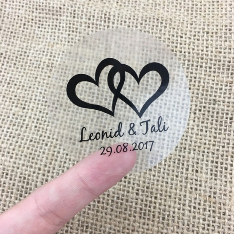 rótulo adesivo transparente